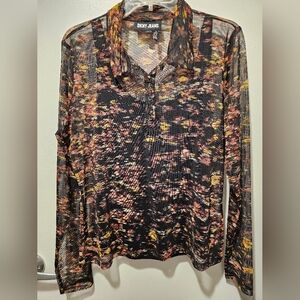 DKNY 2-Piece Sheer Top Size L